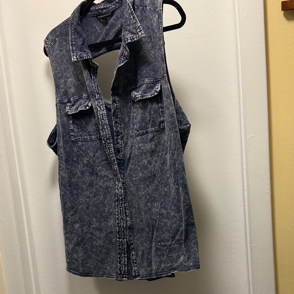 Rock & Republic Blue Denim Vest